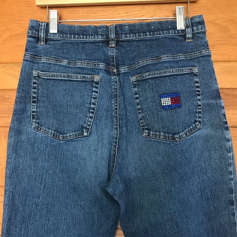 Vintage Tommy Hilfiger bling logo back pocket jeans